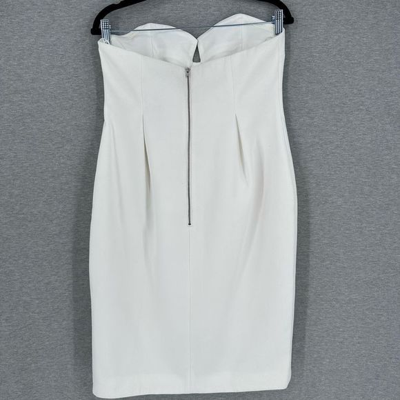 Keepsake the Label Sweetheart Neck Strapless Divide Bodycon Dress White Sz Large - Picture 3 of 11